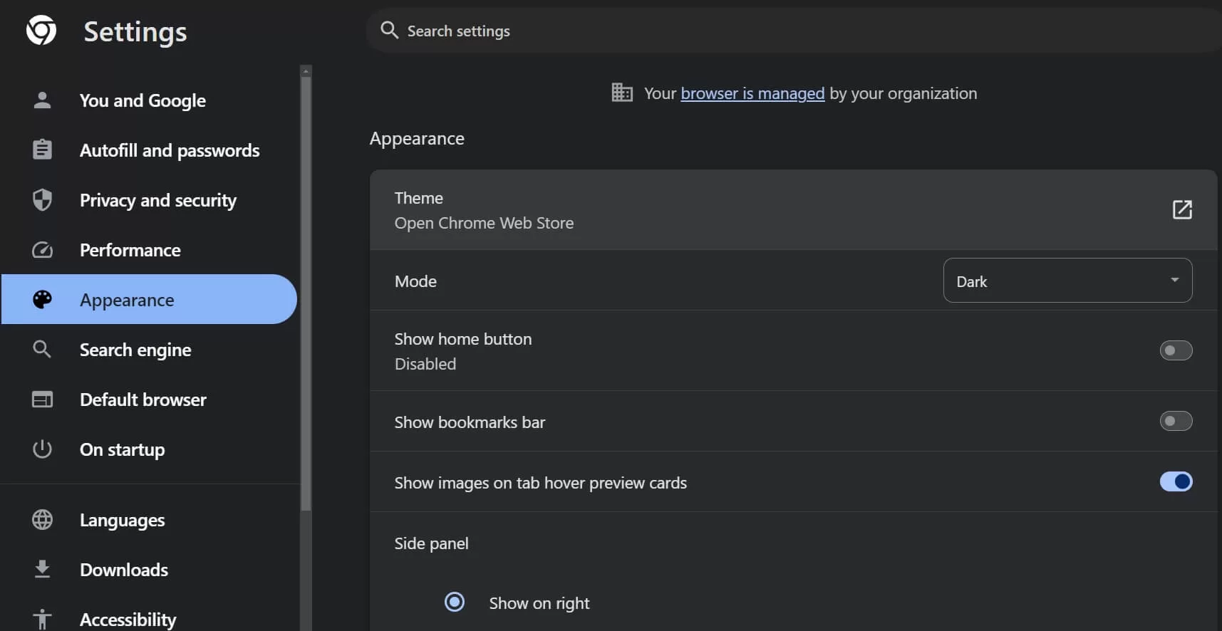 How to Change Chrome Background and On Dark Mode